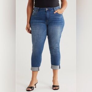Kut from the Kloth Katy Cuffed Boyfriend Jeans Size 14 NWT